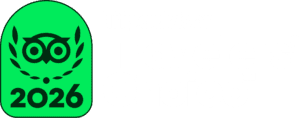 Tripadvisor TC Badge + Travelers’ Choice Left Aligned White - L